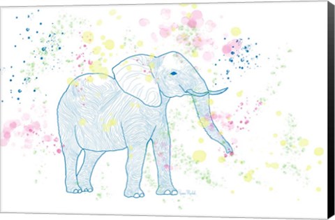 Framed Happy Elephant II Print