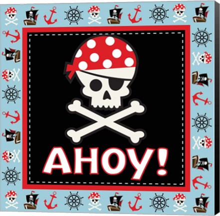 Framed Ahoy Pirate Boy III Print