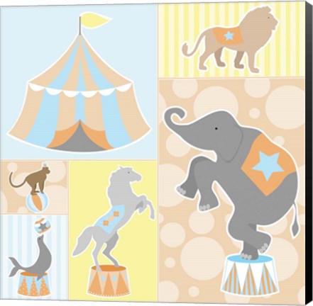 Framed Baby Big Top III Blue Print
