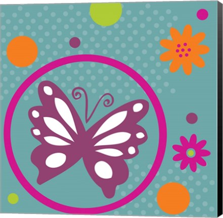 Framed Butterflies and Blooms Lively VII Print