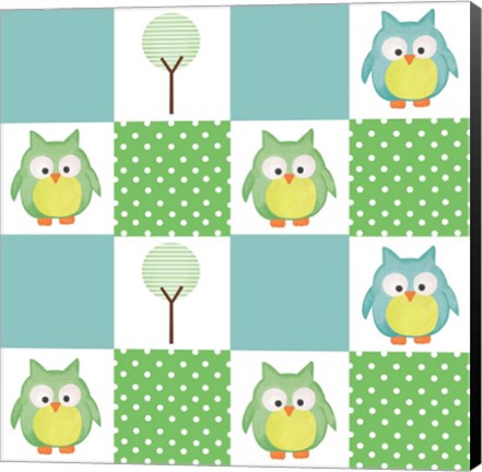 Framed Hoot Blue VII Print