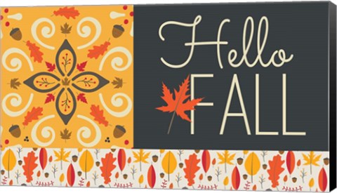 Framed Hello Fall I Print