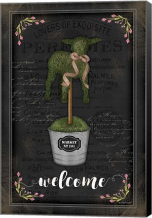 Framed Topiary Lamb Print