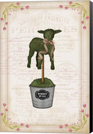 Framed Topiary Lamb Print