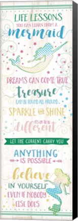 Framed Life Lessons from a Mermaid Print