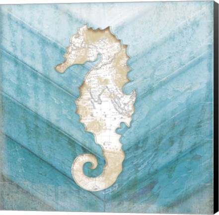 Framed Coastal Seahorse Print