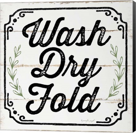 Framed Wash, Dry, Fold, II Print