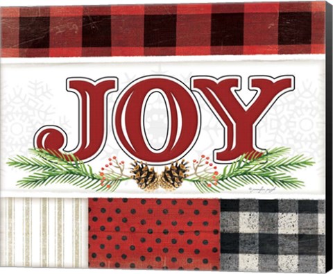 Framed Joy Plaid Print