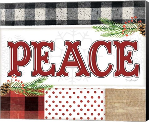 Framed Peace Plaid Print