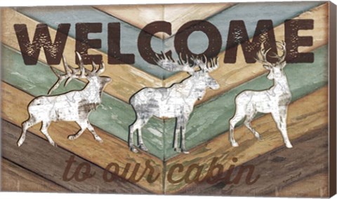 Framed Lodge Welcome Print