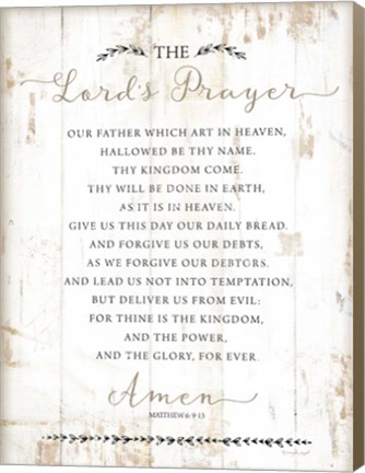 Framed Lord&#39;s Prayer Print