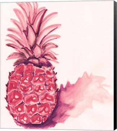 Framed Red Pineapple Print