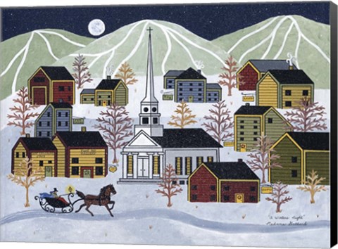 Framed Winter Night Print