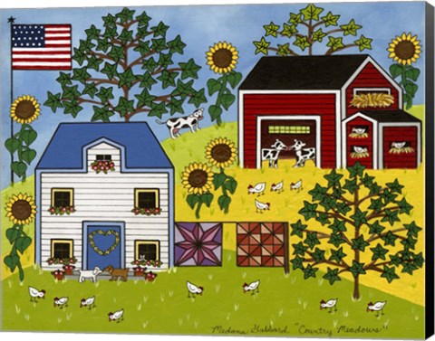 Framed Country Meadows Print