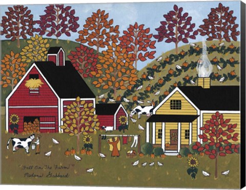 Framed Fall On The Farm Print