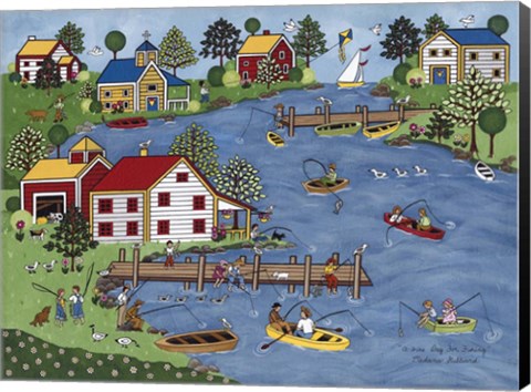 Framed Fine Day For Fishing Print