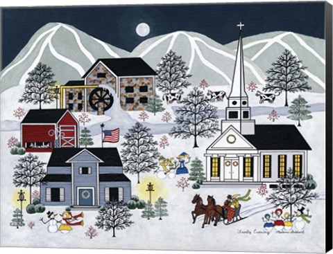 Framed Frosty Evening Print