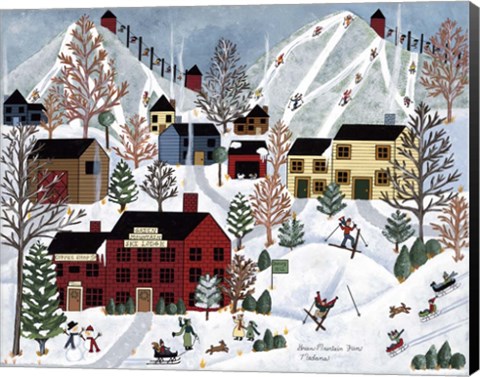 Framed Green Mountain Fun Print