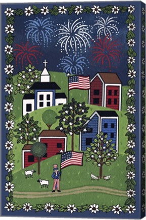 Framed Happy 4Th Of July Print