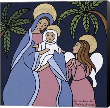 Framed Let Us Adore Him Print