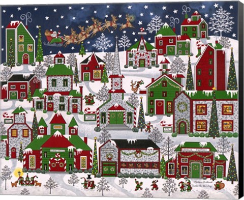 Framed Santas On His Way Print