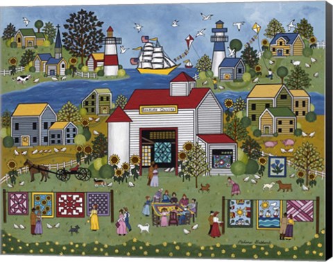 Framed Seaside Quilts Print