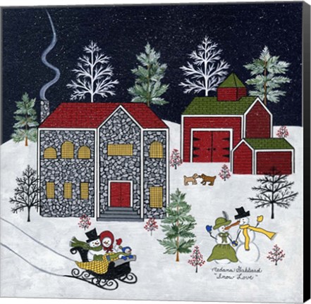 Framed Snow Love Print