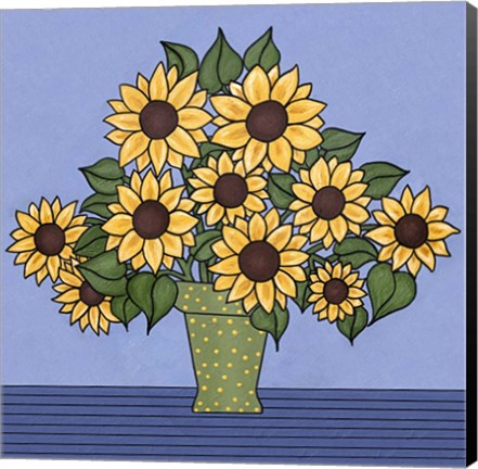 Framed Sunflower Bouquet Print