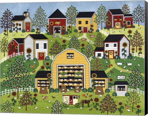 Framed Chicken Barn Print
