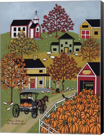 Framed Pumpkin Barn Print