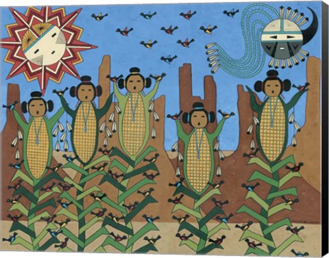 Framed Corn Maidens Print