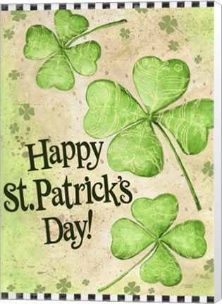Framed St. Patrick&#39;s Day Clover Print