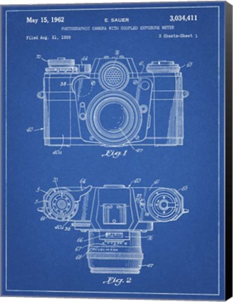 Framed Photographic Camera With Coupled Exposure Meter Patent - Blueprint Print