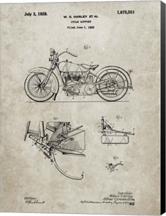 Framed Cycle Support Patent - Sandstone Print
