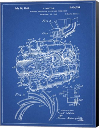 Framed Aircraft Propulsion &amp; Power Unit Patent - Blueprint Print