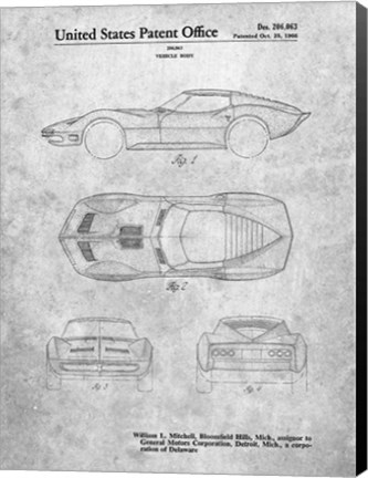 Framed Vehicle Body Patent - Slate Print