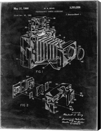 Framed Photographic Camera Accessory Patent - Black Grunge Print