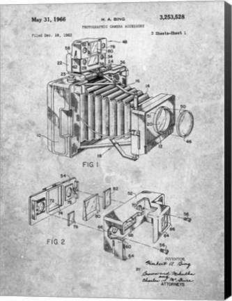 Framed Photographic Camera Accessory Patent - Slate Print