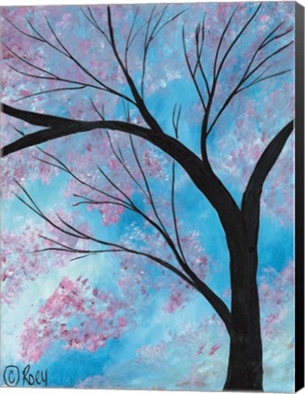 Framed Cherry Blossoms Tree Print