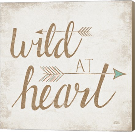Framed Wild at Heart Beige Print