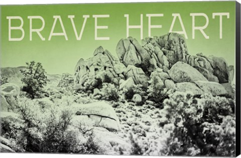 Framed Ombre Adventure V Brave Heart Print