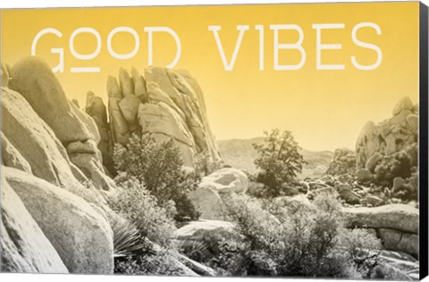 Framed Ombre Adventure I Good Vibes Print