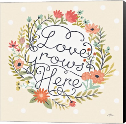 Framed Retro Garden III Print