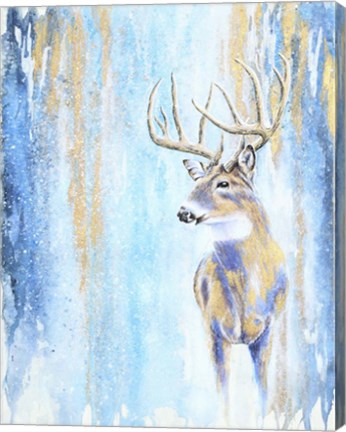 Framed Winter Buck Print