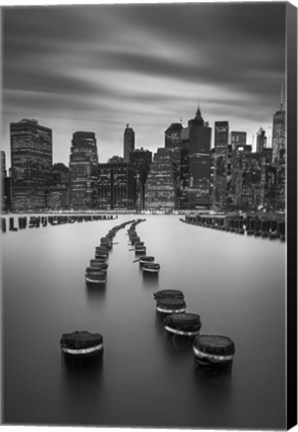 Framed Manhatan Piles Vertical Print