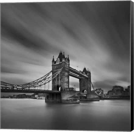 Framed Tower Bridge 1 Mid Print
