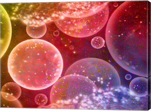Framed Circles On Circles Print