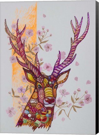 Framed Candy Deer Print