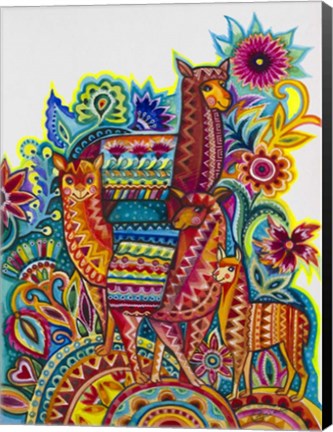 Framed Alpaca From Mexico Print