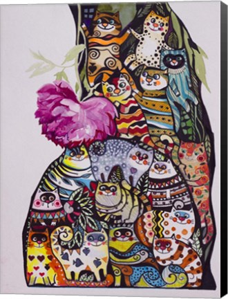 Framed Near The Peony Print